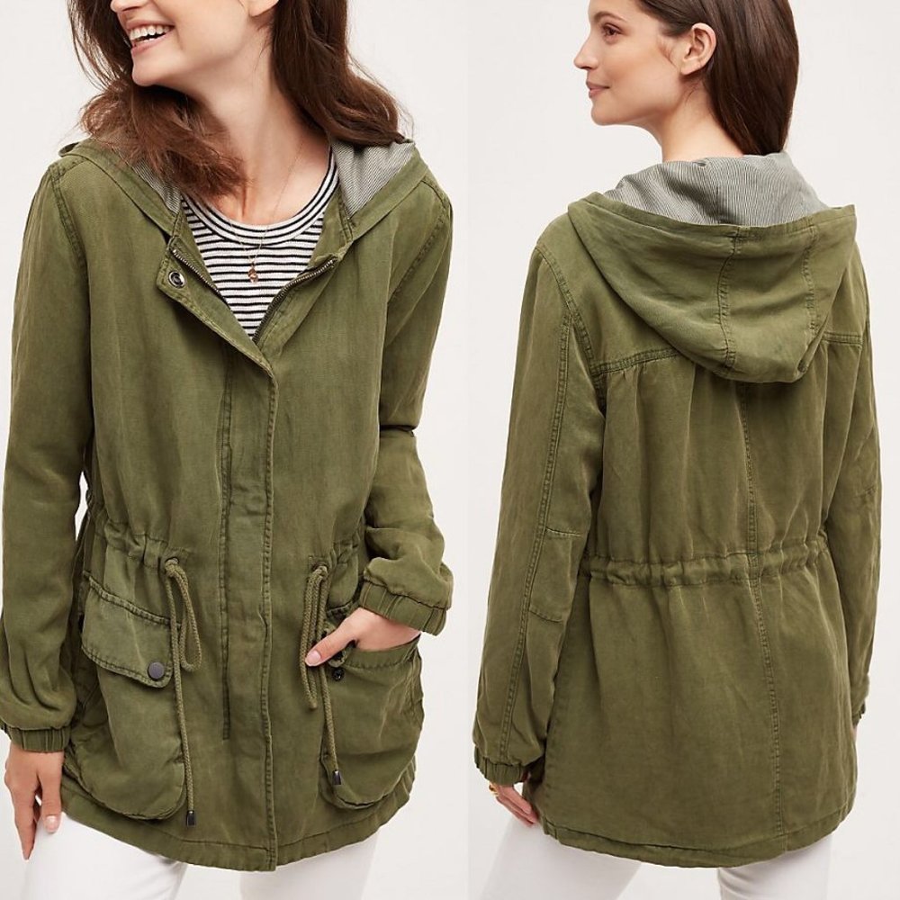 Anthropologie Arlette Hooded Anorak Jacket S